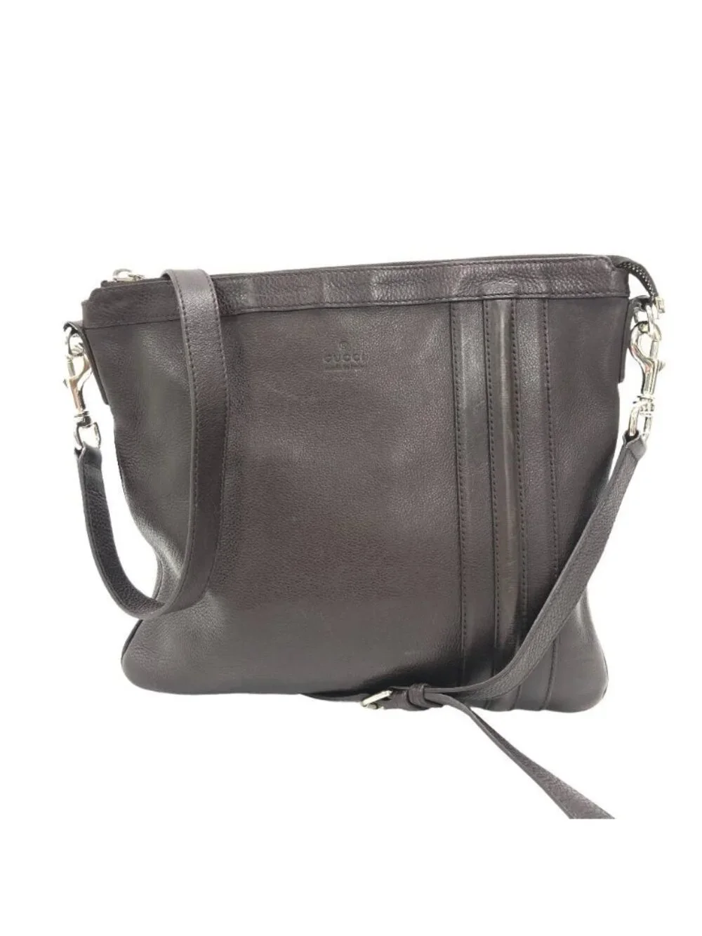 Gucci Leather Shoulder Bag Brown